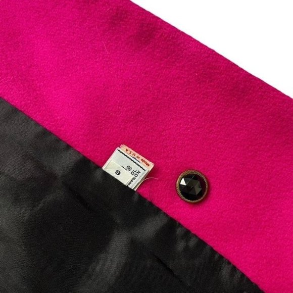Vintage Rothschild Raspberry Pink Wool Dress Coat Size 6 Years Made in USA - Picture 9 of 9